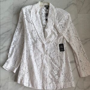 Express White Lace Women's Blazer